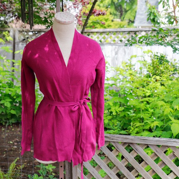 Sweaters Fuchsia Pink Wrap Cardigan Poshmark